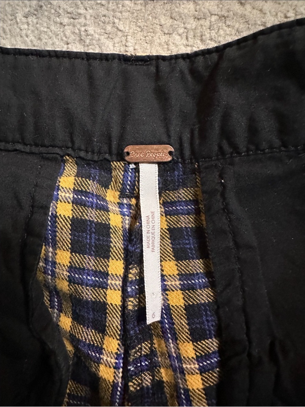 Free People Joey Classic High-rise Pants plaid - Picture 8 of 10